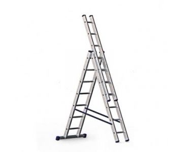 Лестница трёхсекционная алюминиевая Алюмет H3 5308