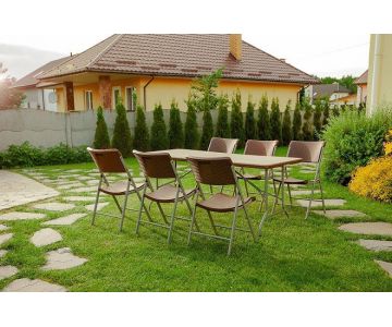 Набор складной садовой мебели Calviano (6 стульев, ротанг)