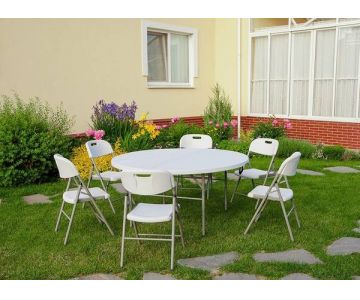 Набор складной садовой мебели Calviano (стол круглый 152 см и 6 стульев)