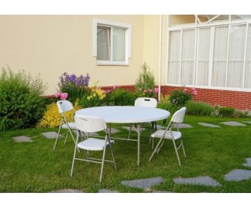 Набор складной садовой мебели Calviano (стол круглый 152 см и 4 стула)