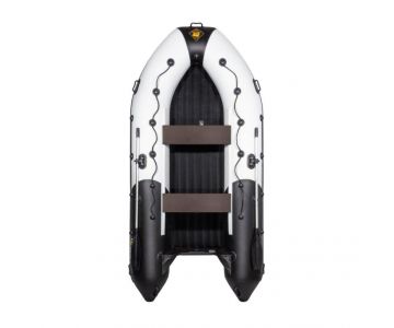 Надувная лодка Ривьера 3600 НДНД Гидролыжа комби светло-серый/черный