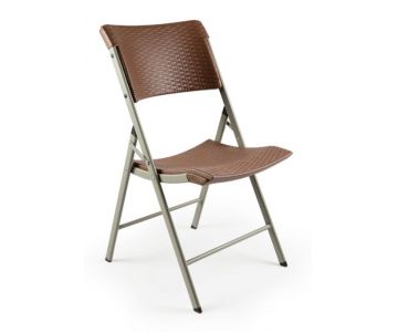 Стул складной Calviano (пластиковый, ротанг)