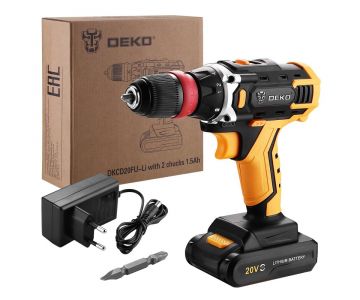 Дрель-шуруповерт Deko DKCD20FU-Li SET 1 (063-4176)