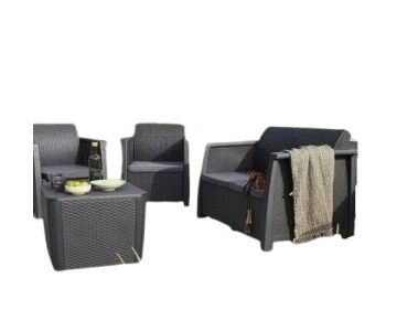 Набор садовой мебели Keter New Kansas set (графит) 245902