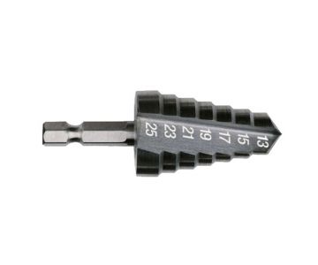 Сверло ступенчатое с шестигранным хвостовиком AEG 1/4` Hex ф 13-25