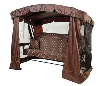 Качели садовые Ранго с323 (коричневый горох)