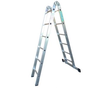 Лестница двухсекционная TOR 1013315 алюминиевая шарнирная 2х6
