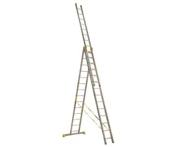 Лестница трехсекционная TOR 1013311 алюминиевая 3х14