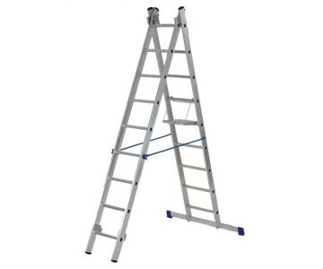 Лестница двухсекционная TOR 1013297 алюминиевая 2х9