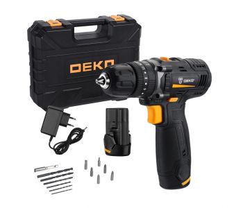 Дрель-шуруповерт аккумуляторная Deko GCD12DU3 SET4 (063-4038)