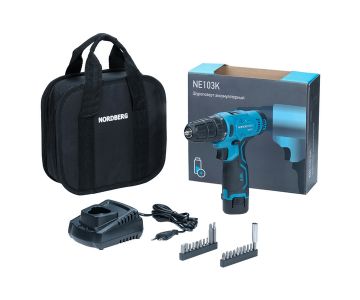 Дрель-шуруповерт аккумуляторная Nordberg NE103K (с АКБ и ЗУ)