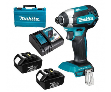 Шуруповерт аккумуляторный Makita DTD155RFE (2 АКБ, кейс + набор оснастки Makita B-53768)