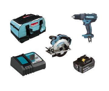 Набор инструмента Makita (Дрель-шуруповерт Makita DHP482Z + Пила дисковая DSS610Z) (142695240940)