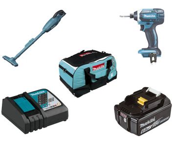 Набор инструмента Makita (Шуруповерт Makita DTD152Z LXT + Пылесос DCL180Z LXT) (140000019104)