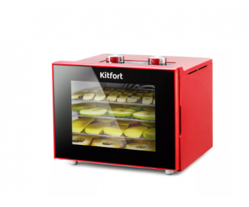 Сушилка для овощей и фруктов Kitfort KT-1915-2 (красная)