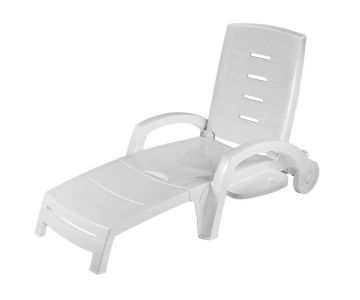 Шезлонг складной СтандартПластикГрупп 150-0008 (белый)