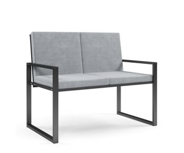 Диван садовый Sundays Relax ДИМ-1 (черный/серый)