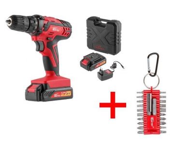 Дрель-шуруповерт Wortex BD 2020-1 DLi c набором бит HBS 22 (BD20201DLi1707А5)