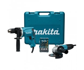 Набор инструмента Makita (Ударная дрель Makita HP1631 + Угловая шлифмашина Makita GA5030R) (DK0050X1)