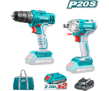 Набор аккумуляторного инструмента TOTAL TCKLI2017