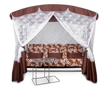 Качели садовые Arno-Werk Элегант Премиум со столиком (шоколад)