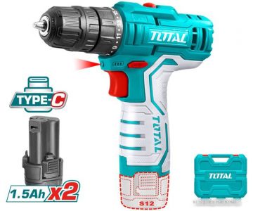 Дрель-шуруповерт аккумуляторная TOTAL TDLI12328