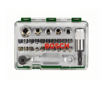 Набор бит/торцевых ключей Bosch с ключом-трещёткой 27шт (2607017160)