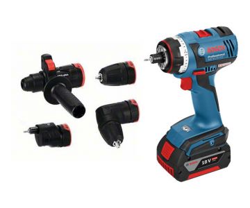 Аккумуляторная дрель-шуруповерт BOSCH GSR 18 V-EC FC2 L-BOXX + насадки (06019E1100)