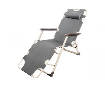 Шезлонг складной с подголовником и подлокотниками WMC Tools WMC-FG-HY-8007G