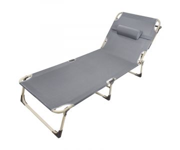 Шезлонг складной с подголовником ISMA