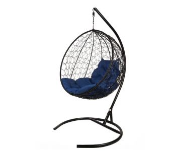 Кресло подвесное BiGarden Kokos Black (синяя подушка)