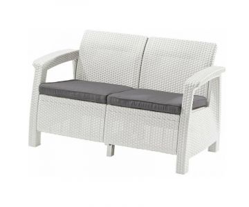 Диван пластиковый Keter Corfu Love Seat 223212 (белый)