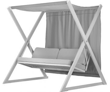 Качели садовые ПИК Сакура 004 (серебро/светло-серый/серый)