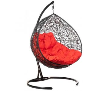 Кресло подвесное BiGarden Gemini Black (красная подушка)