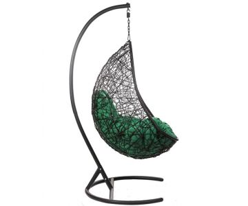Кресло подвесное BiGarden Easy Black (зеленая подушка)