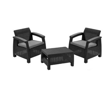 Набор уличной мебели Keter Corfu II Weekend Set 223250 (графит)