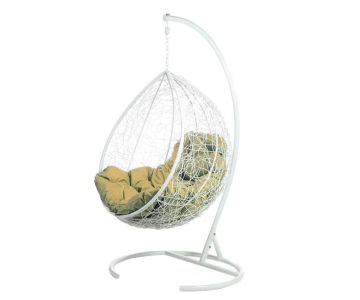 Кресло подвесное BiGarden Tropica White (бежевая подушка)