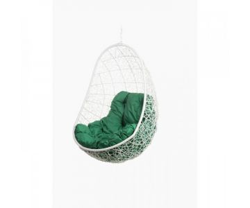 Кресло подвесное BiGarden Easy White BS (без стойки, зеленая подушка)