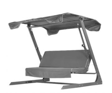 Качели садовые ПИК Афина 001 (серый, серебристый каркас)