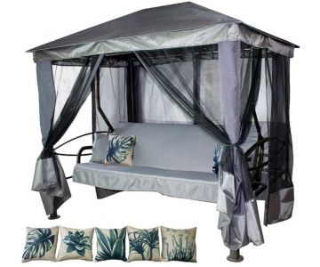 Качели-шатер МебельСад Сиеста Премиум (графит)