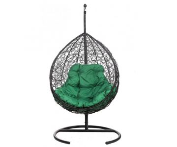 Кресло подвесное BiGarden Tropica Black (зеленая подушка)