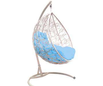 Кресло подвесное M-Group Капля (голубая подушка)