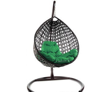 Кресло подвесное M-Group Капля (зеленая подушка)