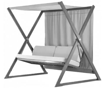 Качели садовые ПИК Сакура 008 (серый/графитовый каркас)