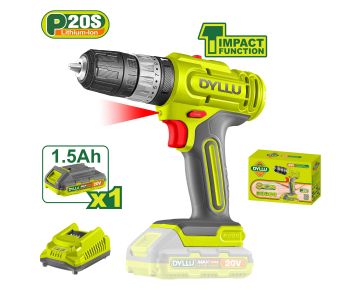 Дрель-шуруповерт аккумуляторная DYLLU DTCDP521