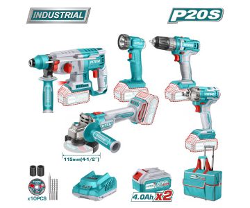 Набор аккумуляторного инструмента TOTAL TCKLI2019