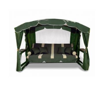 Качели садовые LetoLux Сингапур (зеленая полоса)