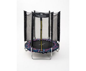 Батут с защитной сеткой Calviano 4,5ft Smile 140 см