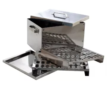 Коптильня Петромаш двухуровневая 500*250*200 мм из нержавеющей стали