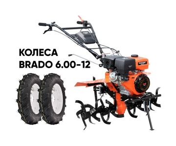 Мотоблок Skiper SP-1800SE Expert + колеса BRADO 6.00-12 (комплект)